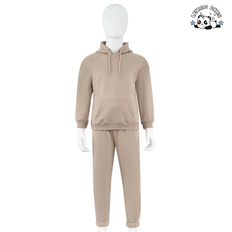 LEZONKIDS - Wholesale Kids Joggers Suits Boys Custom Joggers Set Solid Plain Kid Boys Clothing Set for Autumn